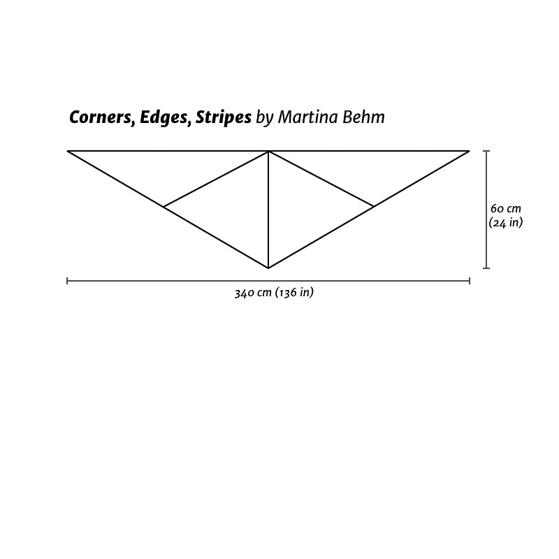 Schemazeichnung von Corners Edges Stripes eine Strickanleitung von Martina  Behm
