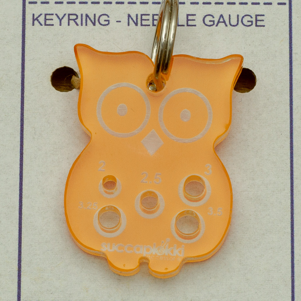 Needle Gauge Key Ring "Owl" 
